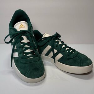 Adidas Men's Green Suede Sneakers